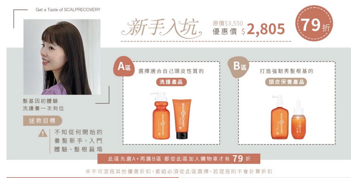 【團購最低價】髮基因Scalp Recovery 經典沙龍系列(橘瓶) 最低75折再送下單及滿額禮！ (至1/13 23:59止) 打造健康頭皮及豐盈秀髮