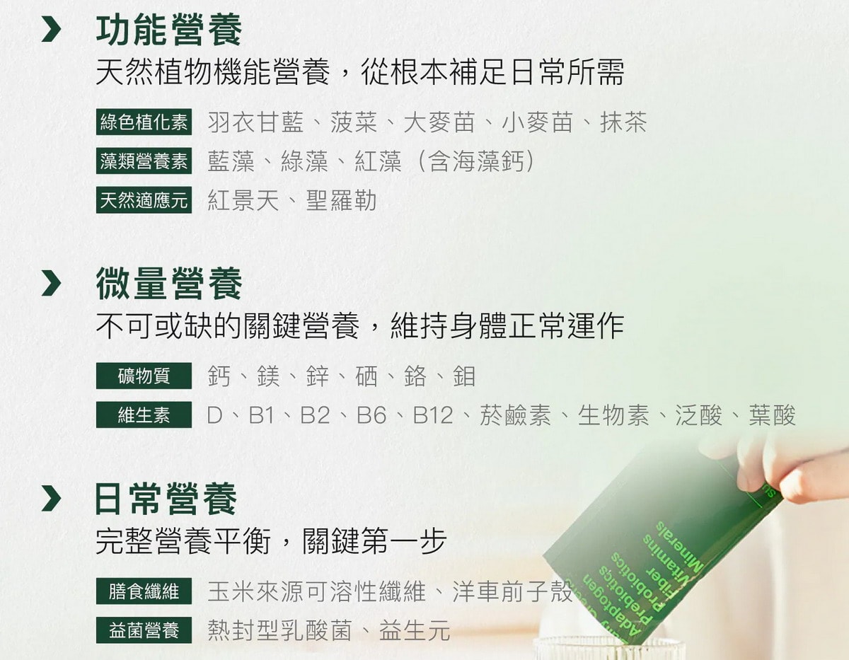 【團購】綠量 沖泡式超強升級版的綠拿鐵 補足你一天營養(下次開團 7/9)