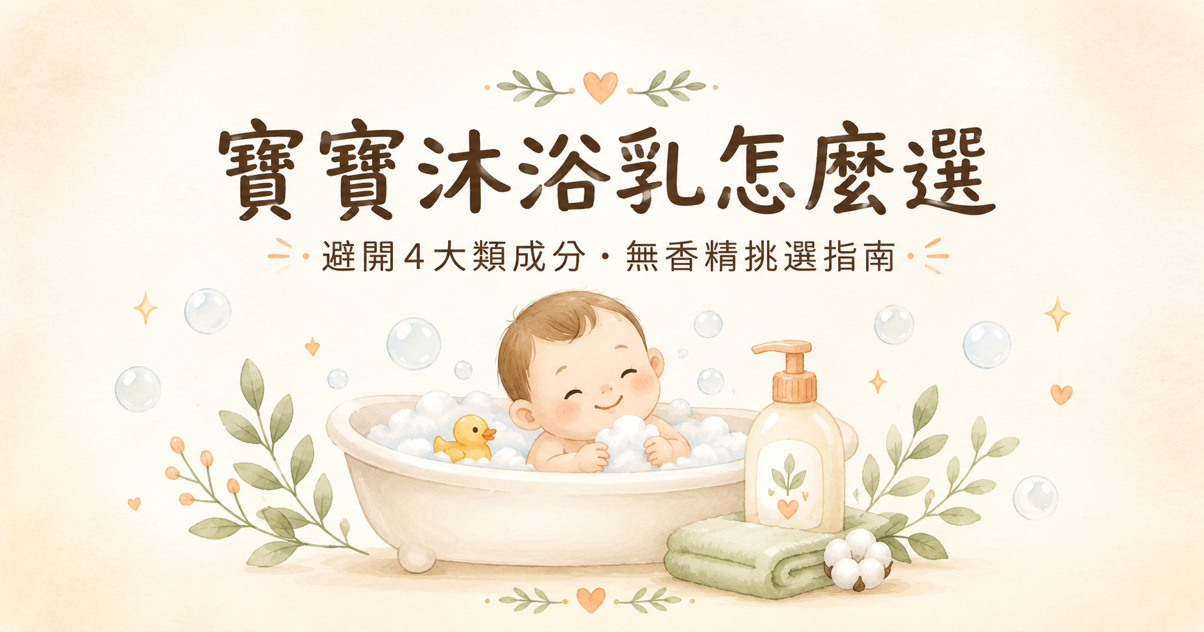 【育兒知識】寶寶沐浴乳怎麼選？香精、塑化劑要避雷，遠離性早熟風險一次看懂