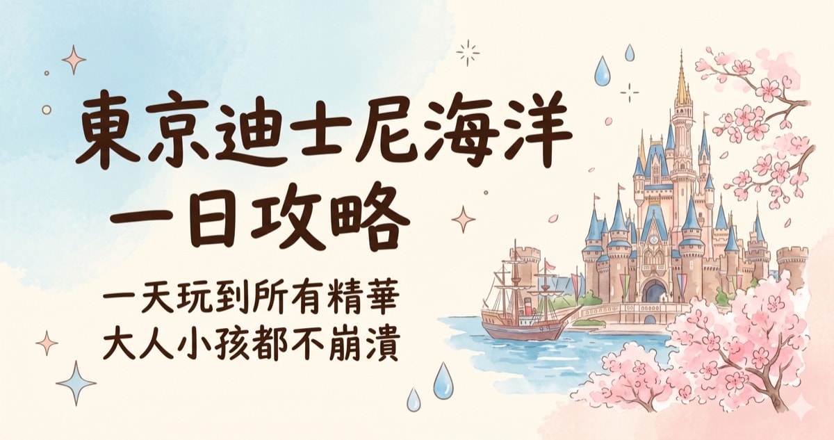 東京迪士尼海洋一日攻略｜夢幻泉鄉必玩設施、DPA策略、行程安排全整理
