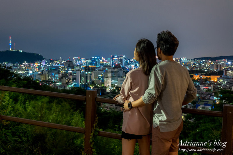 【首爾自由行】經典的韓劇拍攝點駱山公園( 낙산공원)，浪漫無比的首爾夜景一覽無遺！(韓劇今生第一次EP8拍攝場景之一/內有地圖路線)